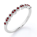 0.25 Carat January Birthstone Art-Deco Wedding Band