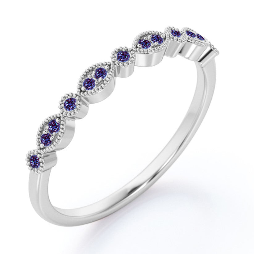 0.25 Carat June Birthstone Art-Deco Wedding Band