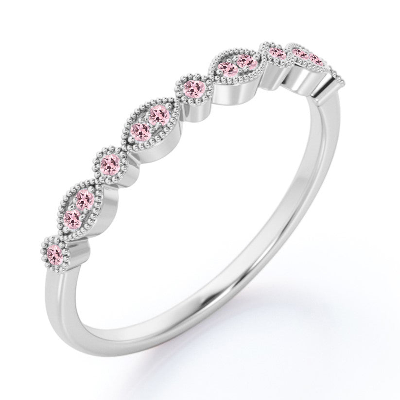 0.25 Carat October Birthstone Art-Deco Wedding Band