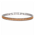 JeenMata 5.5 Carat January Garnet - Emerald Cut Birthstone Tennis Bracelet Eternity Design - White Gold Plating, Female, Adult