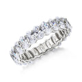 JeenMata 4 Carat Oval Cut Cubic Zirconia Eternity Wedding Band - Classic Prong Style Wedding Ring in White Gold Plating