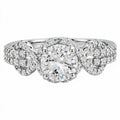 JeenMata 2 Carat Round Brilliant Cut Lab Grown Diamond - Engagement Rings in 18K White Gold Plating for Women