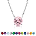 JeenMata 1.75 Carat Pink Tourmaline - October Birthstone Solitaire Pendant Necklace in 18K Yellow Gold Plated, Female, Adult