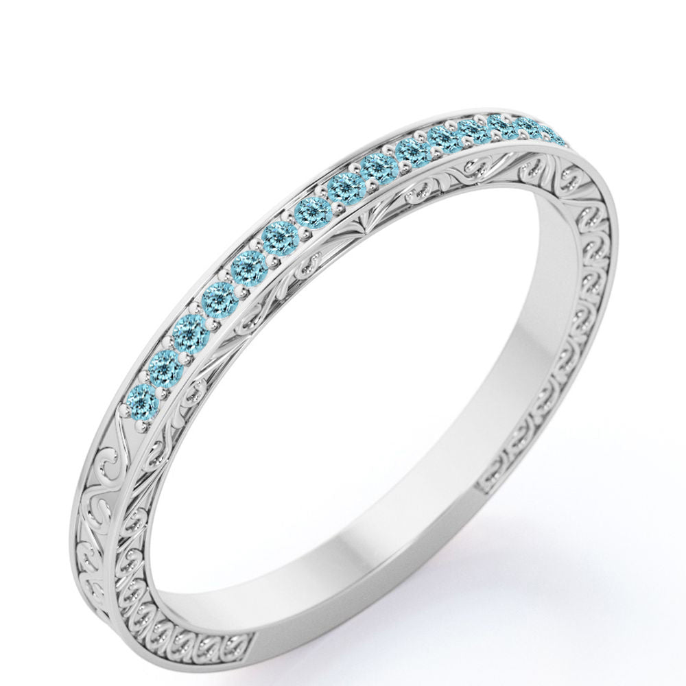 Victorian 0.25 Carat December Birthstone Wedding Band