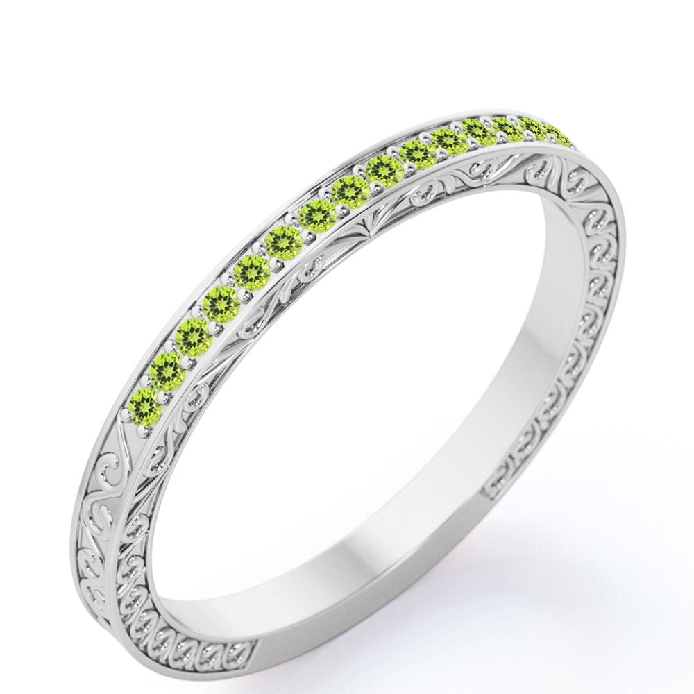 Victorian 0.25 Carat August Birthstone Wedding Band