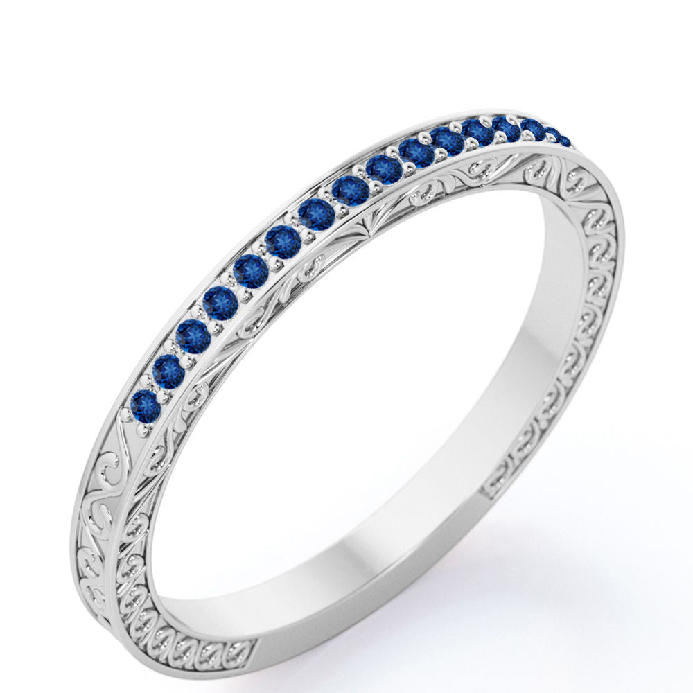 Victorian 0.25 Carat September Birthstone Wedding Band