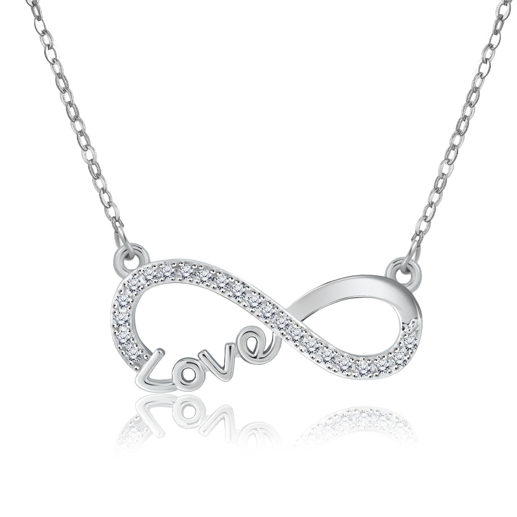 Infinity Love Pendant Necklace - Meaningful Jewelry for Her - Anniversary Gift