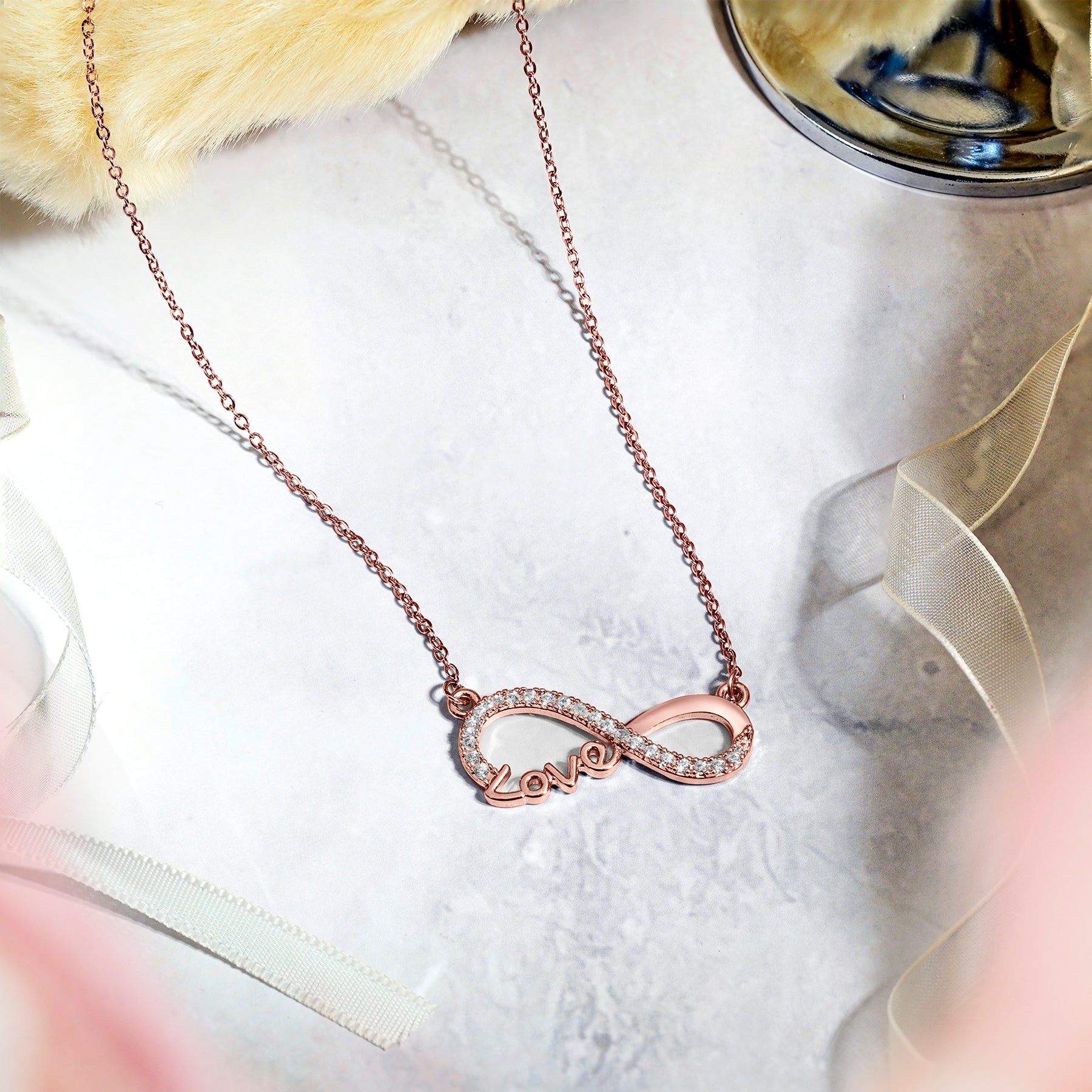Infinity Love Pendant Necklace - Meaningful Jewelry for Her - Anniversary Gift