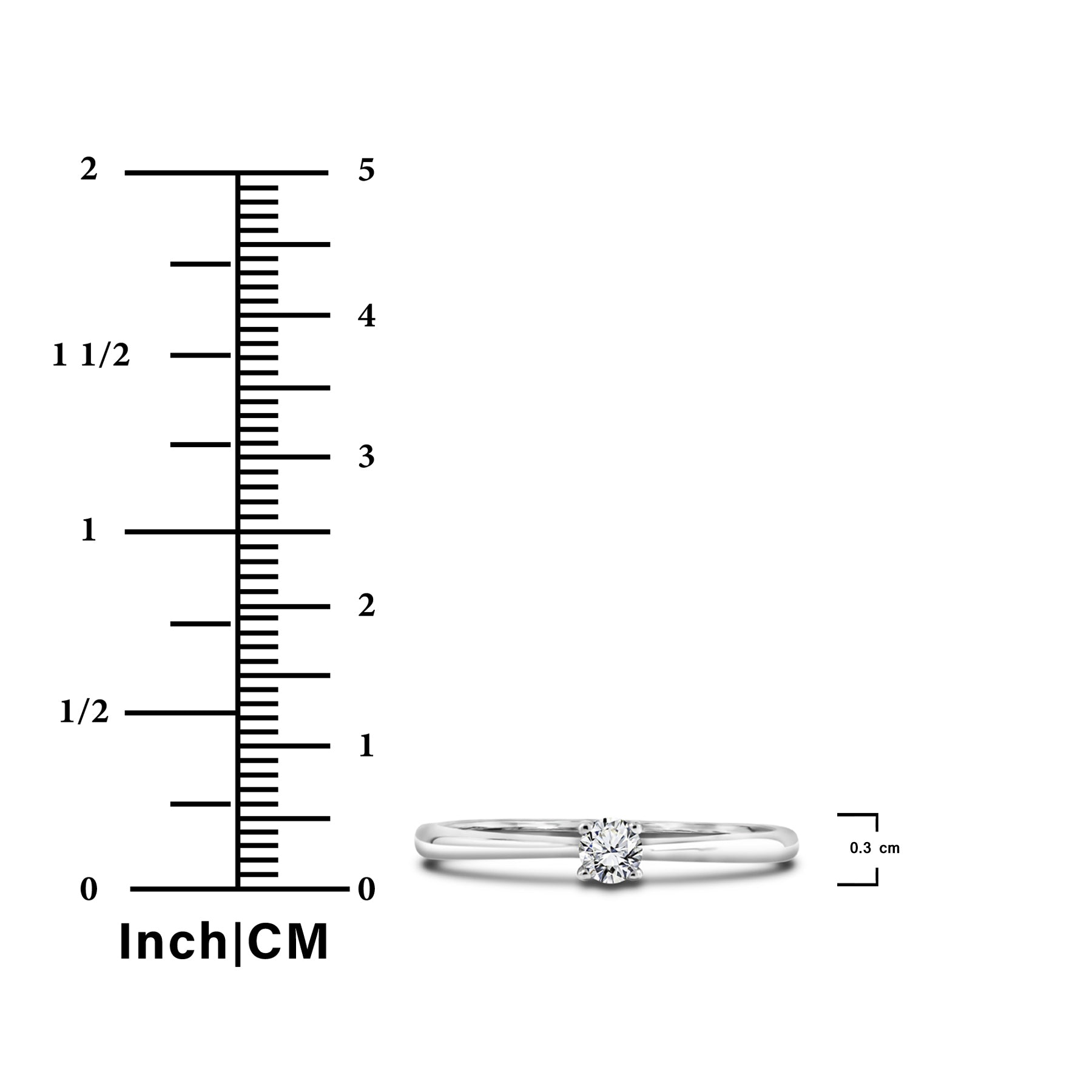 JeenMata Lab Grown Diamond Solitaire Engagement Ring Promise Ring in 18K White Gold Plating for Women