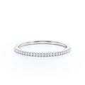 JeenMata 0.25 Carat Moissanite Classic Round Cut Pave Accented Wedding Band