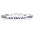 5.5 TCW Princess Cut April - Cubic Zirconia - Birthstone Tennis Bracelet for Women Eternity Design - White Gold Plating, Birthday, Anniversary, Valentine's Day Gift