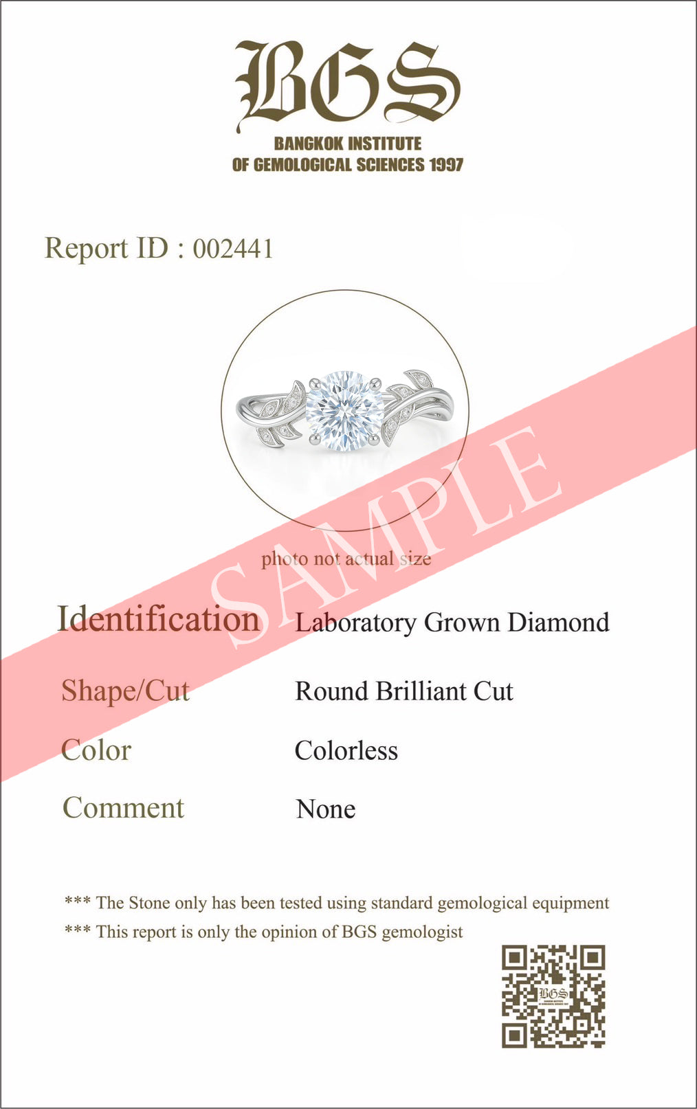 Certified 1.05 ct Round Lab Diamond Vine Design Leaf Engagement Ring