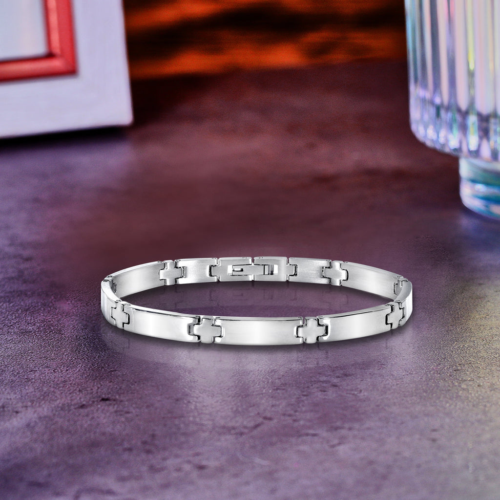 Fashionable Men's Cross Shaped Link Chain Bracelet
