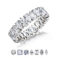 JeenMata 8.75 Carat Pear Cut Cubic Zirconia Eternity Anniversary Ring - Classic Prong Style Wedding Ring in White Gold Plating for Women