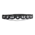 JeenMata Art-Deco 0.25 Carat Round Brilliant Cut April Birthstone Filigree Milgrain Wedding Band in 18K Black Gold Plating for Women