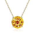 JeenMata 1.75 Carat Citrine - November Birthstone Solitaire Pendant Necklace in 18K Yellow Gold Plated, Female, Adult