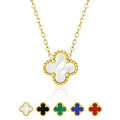 JeenMata Flower Pendant Necklace in Yellow Gold Plated
