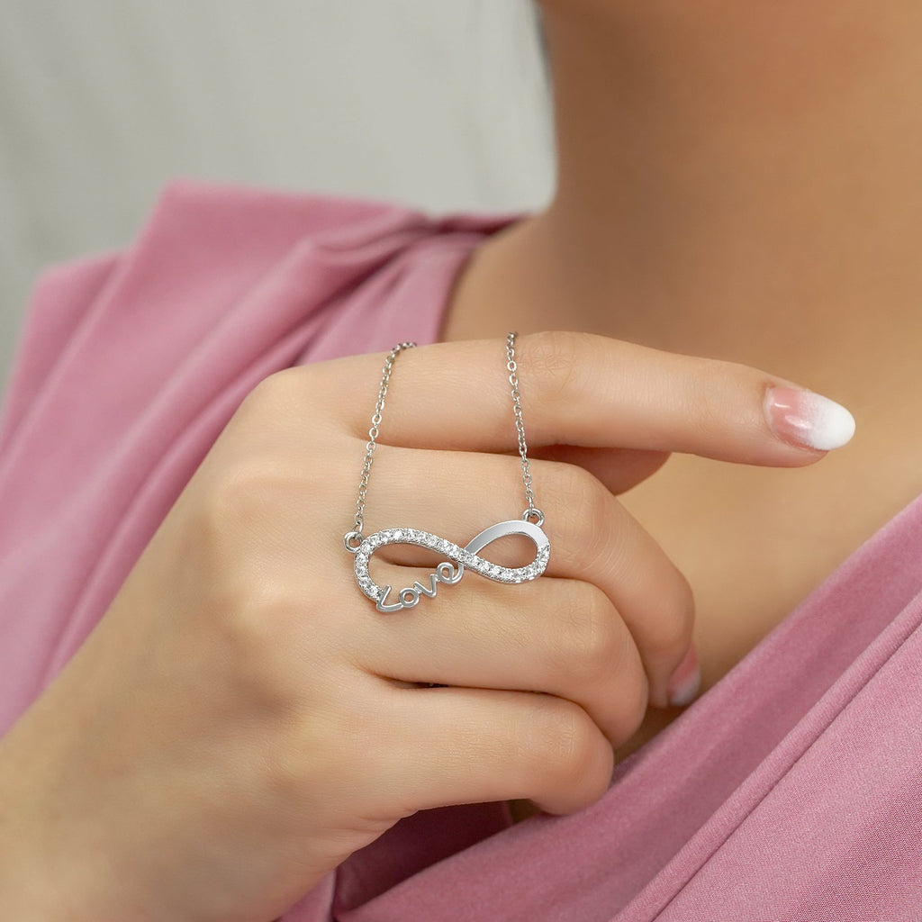 Infinity Love Pendant Necklace - Meaningful Jewelry for Her - Anniversary Gift