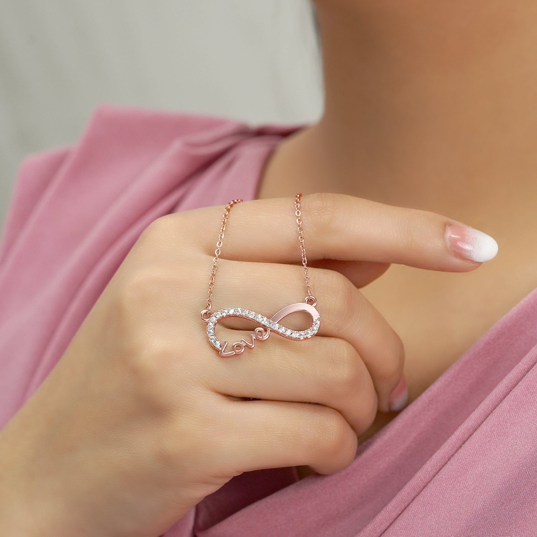 Infinity Love Pendant Necklace - Meaningful Jewelry for Her - Anniversary Gift