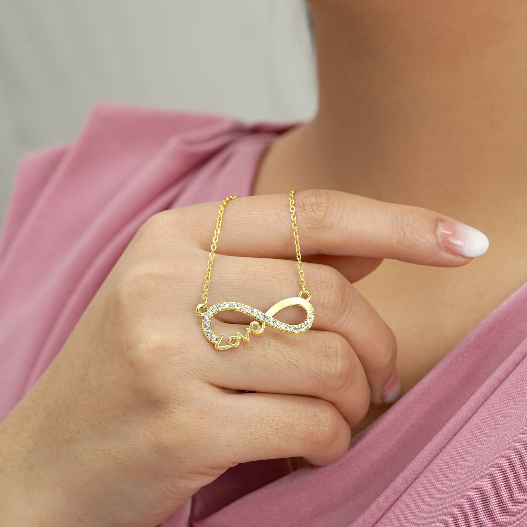 Infinity Love Pendant Necklace - Meaningful Jewelry for Her - Anniversary Gift