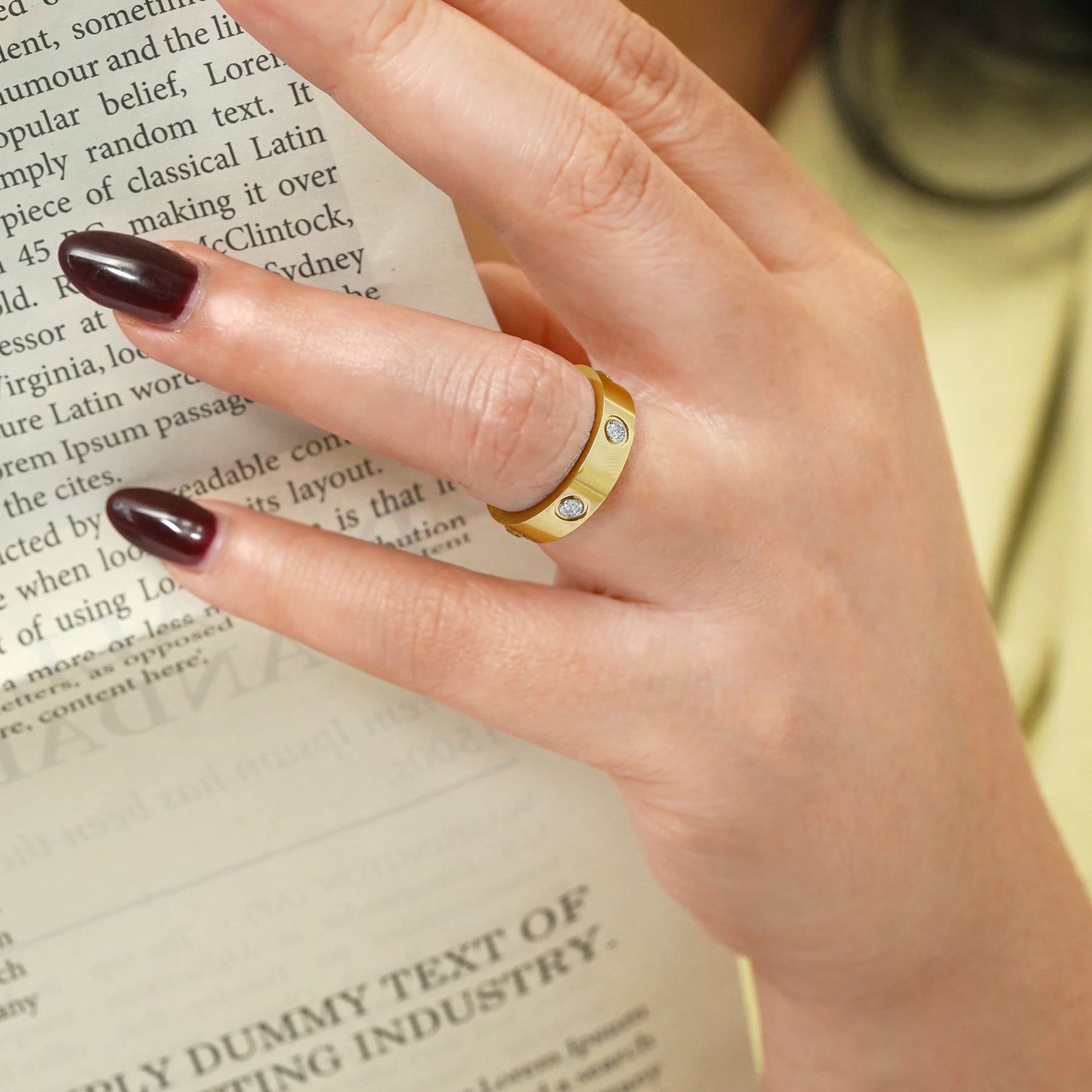 Classic Wedding Band - Flush Bezel Wedding Ring - Anniversary and Meaningful Gift for Women in White Gold Plating