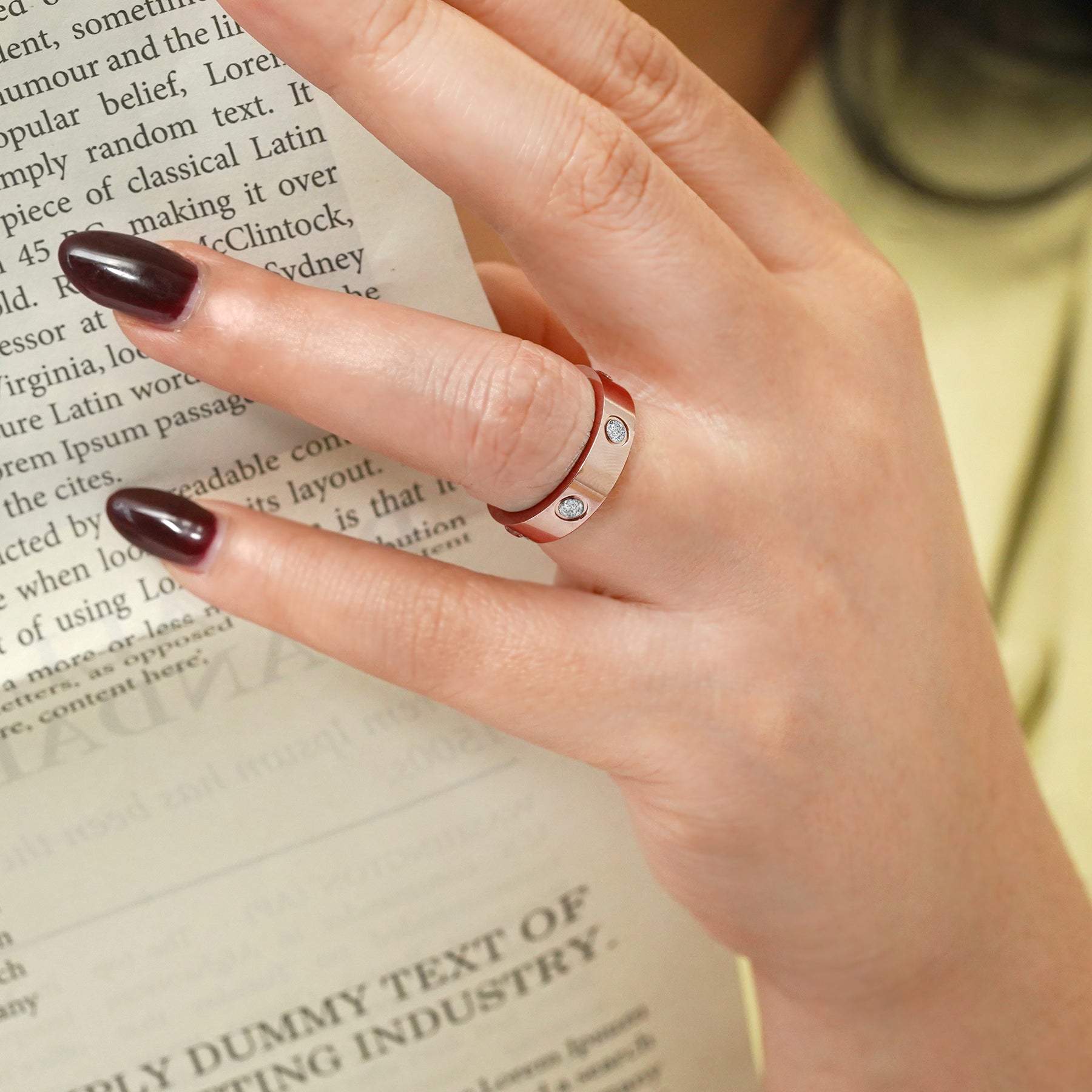 Classic Wedding Band - Flush Bezel Wedding Ring - Anniversary and Meaningful Gift for Women in White Gold Plating