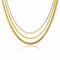 JEENMATA Multipack 3 pc Women Necklace Pendant Jewelry Gift, Choker, Snake Chain, Curb Link, Trendy Layered Necklace, Adjustable Necklace Gift Set for Women