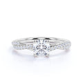 Infinity 1 Carat Round Cut Moissanite Engagement Ring
