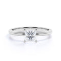 Solitaire 1 Carat Princess Cut Moissanite Engagement Ring