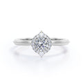 Certified 1.25 CT Round Lab Diamond Modern Halo Engagement ring