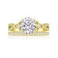 Certified 1.20 Ct  Round Lab Diamond Twist Infinity Bridal Set