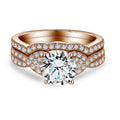 Certified 1.25 Ct Round Lab Diamond  Pavé Twist  Bridal Set