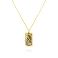 JeenMata Tarot Necklace - Death - Customized Tarot Pendant Jewelry for Unisex in Yellow Gold Plated