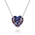 Gorgeous 1 Carat Heart Cut - SWAROVSKI Alexandrite - June Birthstone Pendant Necklace in 18K White Gold Plating over Silver