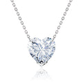 Gorgeous 1 Carat Heart Cut - SWAROVSKI Cubic Zirconia - April Birthstone Pendant Necklace in 18K White Gold Plating over Silver