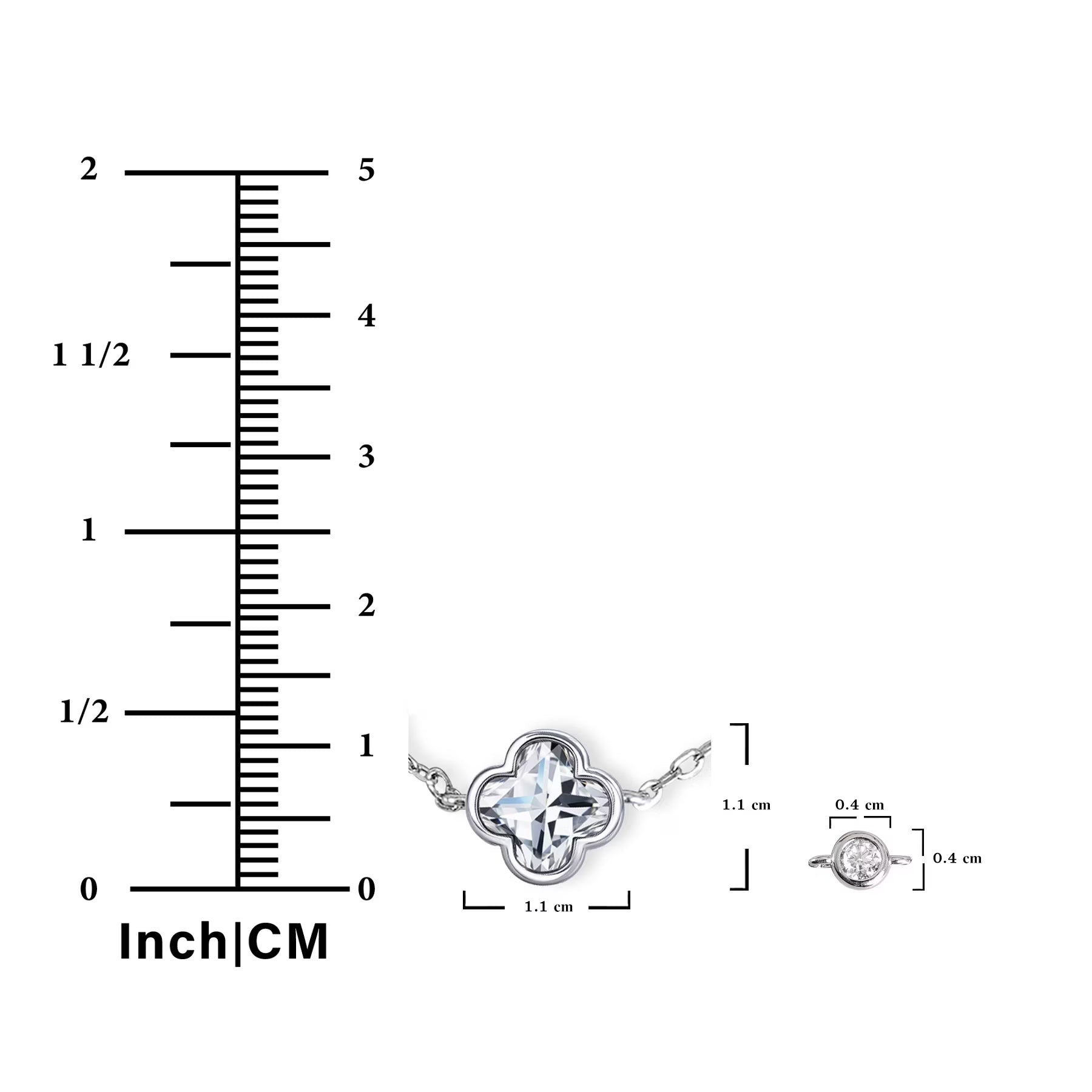 JeenMata 8 Carat Elegant Flower Moissanite Bracelet - Motif Bracelet in 18K White Gold Plating for Women