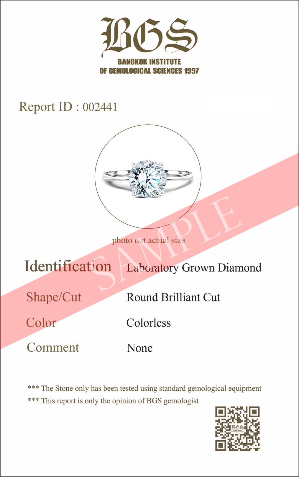 Certified 1 Carat Round Lab Diamond Four Prongs Solitaire Engagement Ring