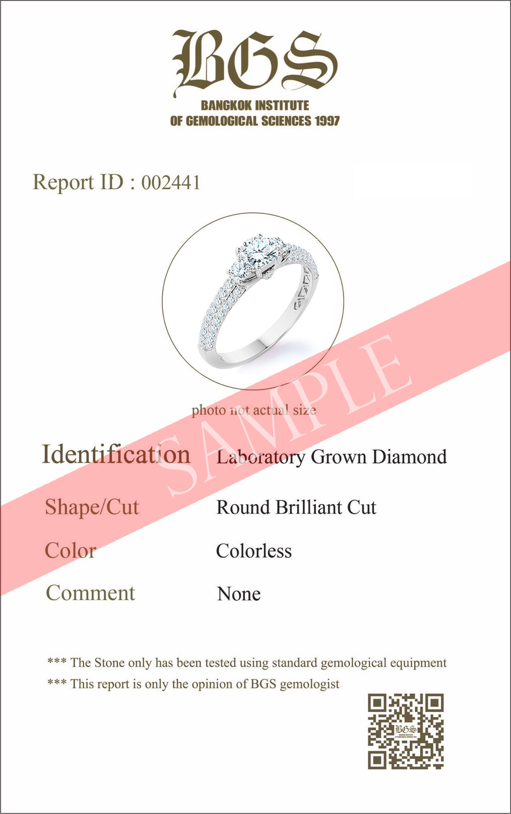 Certified 1 Ct Round Lab Diamond Classic Three Stones Engagement Ring