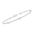 JeenMata 1 Carat Lab Grown Diamond Bezel Station Bracelet - Elegant Gift Jewelry in 18K White Gold Plating for Women