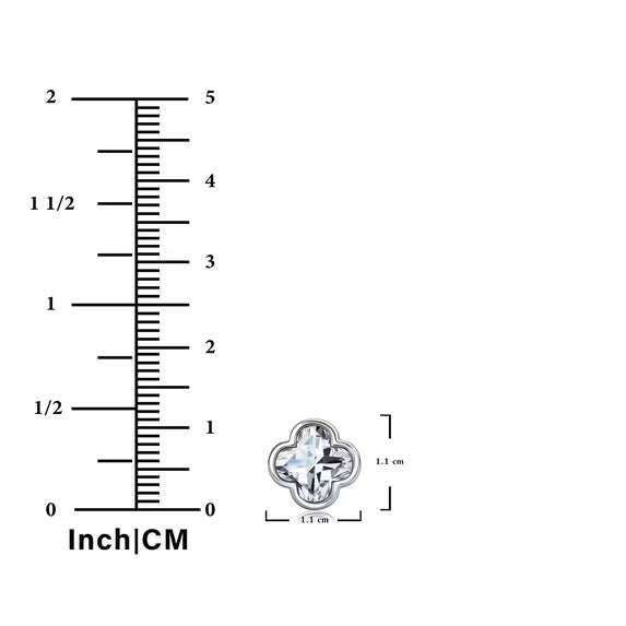 JeenMata 5.5 Carat Danity Flower Moissanite Stud - Floral Cut Earrings in 18K White Gold Plating for Women