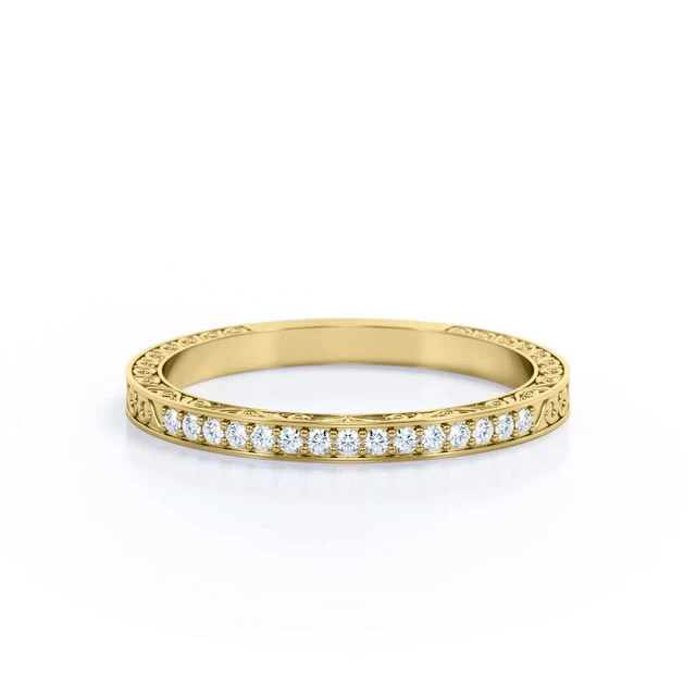 Victorian 0.25 Carat April Birthstone Wedding Band