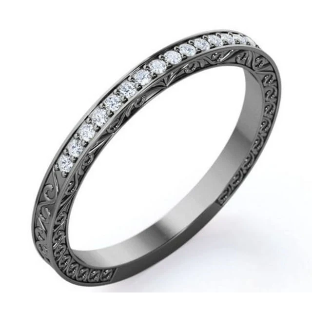 Victorian 0.25 Carat April Birthstone Wedding Band