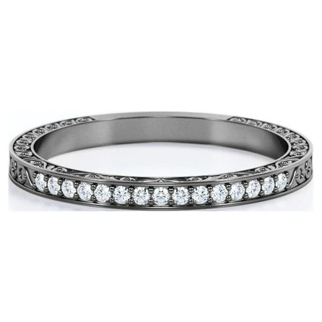 Victorian 0.25 Carat April Birthstone Wedding Band