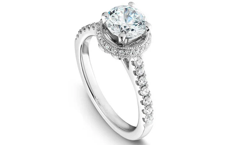1.5 CT Round Lab Diamond Halo Bridal Set