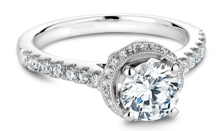 Certified 1.5 CT Round Lab Diamond Halo Bridal Set